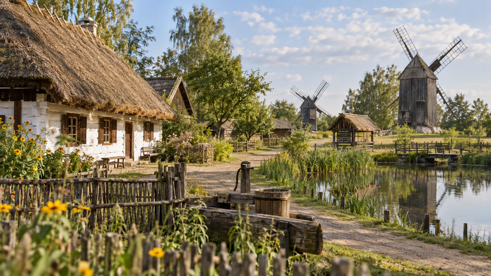 Autorska ilustracja do artykułu „Muzeum Kultury Ludowej w Osieku nad Notecią”