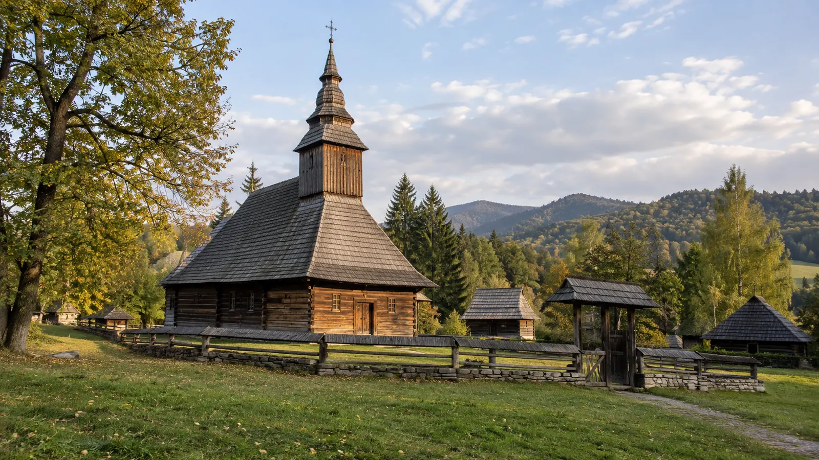 Autorska ilustracja do artykułu „Zabytkowy kościół w skansenie w Osieku”