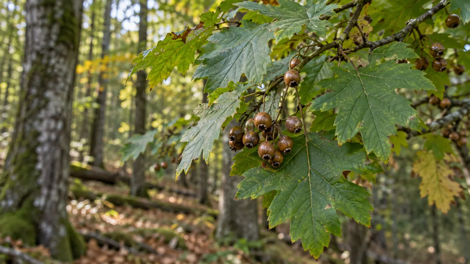 Autorska ilustracja do artykułu „Jarząb brekinia i chronione rośliny Dębowej Góry”