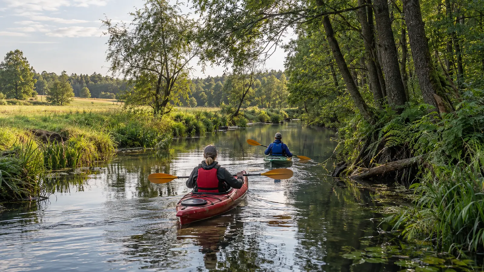 Autorska ilustracja do artykułu „Kajakiem z Kościerzyna Wielkiego do Osieka nad Notecią”