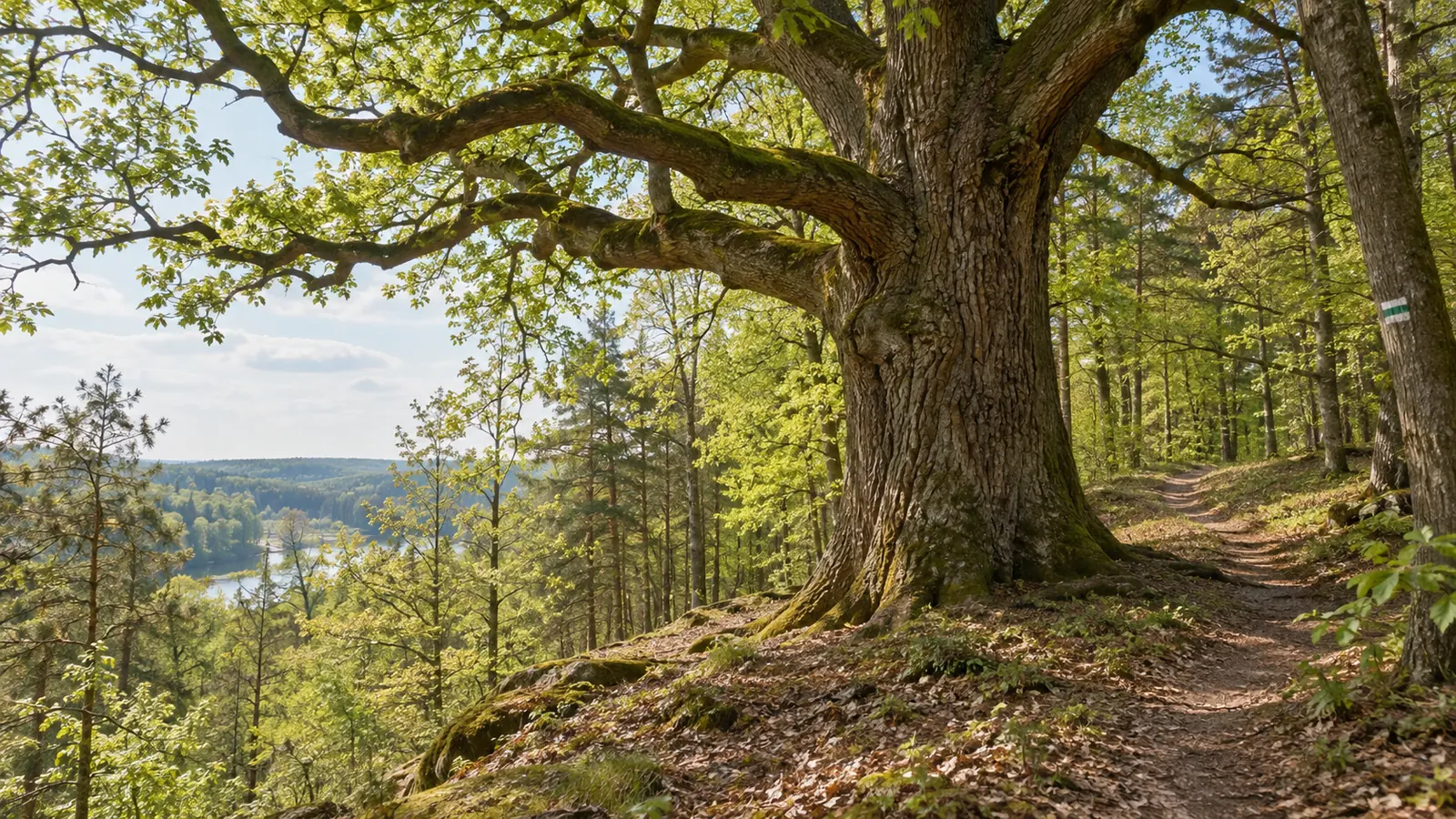 Autorska ilustracja do artykułu „Pomniki przyrody na Dębowej Górze”