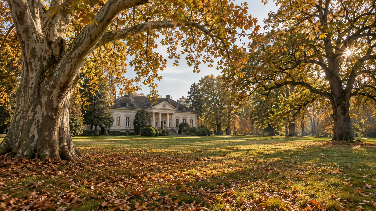 Autorska ilustracja do artykułu „Park krajobrazowy w Gleśnie – platany i stare dęby”
